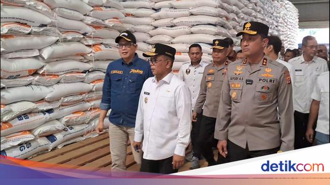 Gubernur Banten-Kapolda Cek Gudang Bulog Pastikan Stok Beras Aman