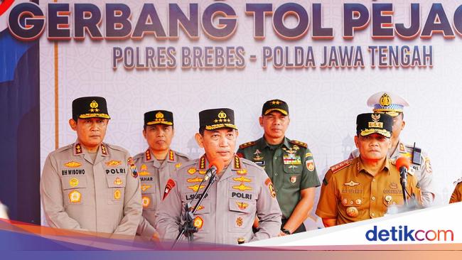 Kapolri Tinjau Pos Terpadu Pejagan, Pastikan Kesiapan-Konektivitas Jalur Mudik