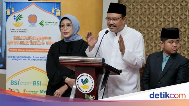 Menteri Sosial Gus Ipul Serahkan Santunan ke 1.000 Anak Yatim dan Dhuafa