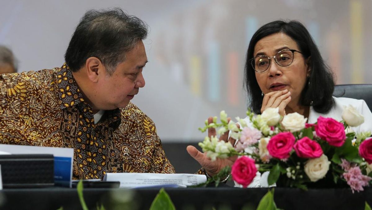 Blak-blakan Airlangga Jawab Isu Mundur Bersama Sri Mulyani