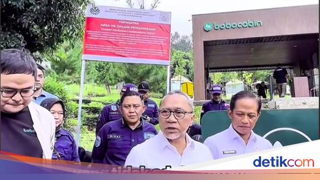 Menko Zulhas Segel Bobocabin Gunung Mas Puncak, Ini Penyebabnya