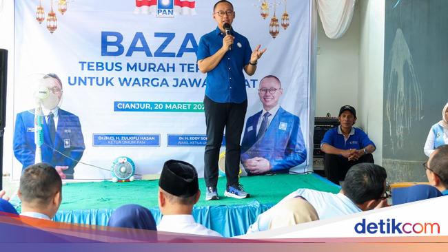 Bantu Warga, Eddy Soeparno Gelar Bazar Tebus Murah di Cianjur