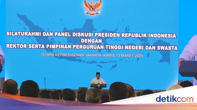 4 Jam Bertemu Rektor, Prabowo Bahas Antikorupsi, Danantara hingga Iptek